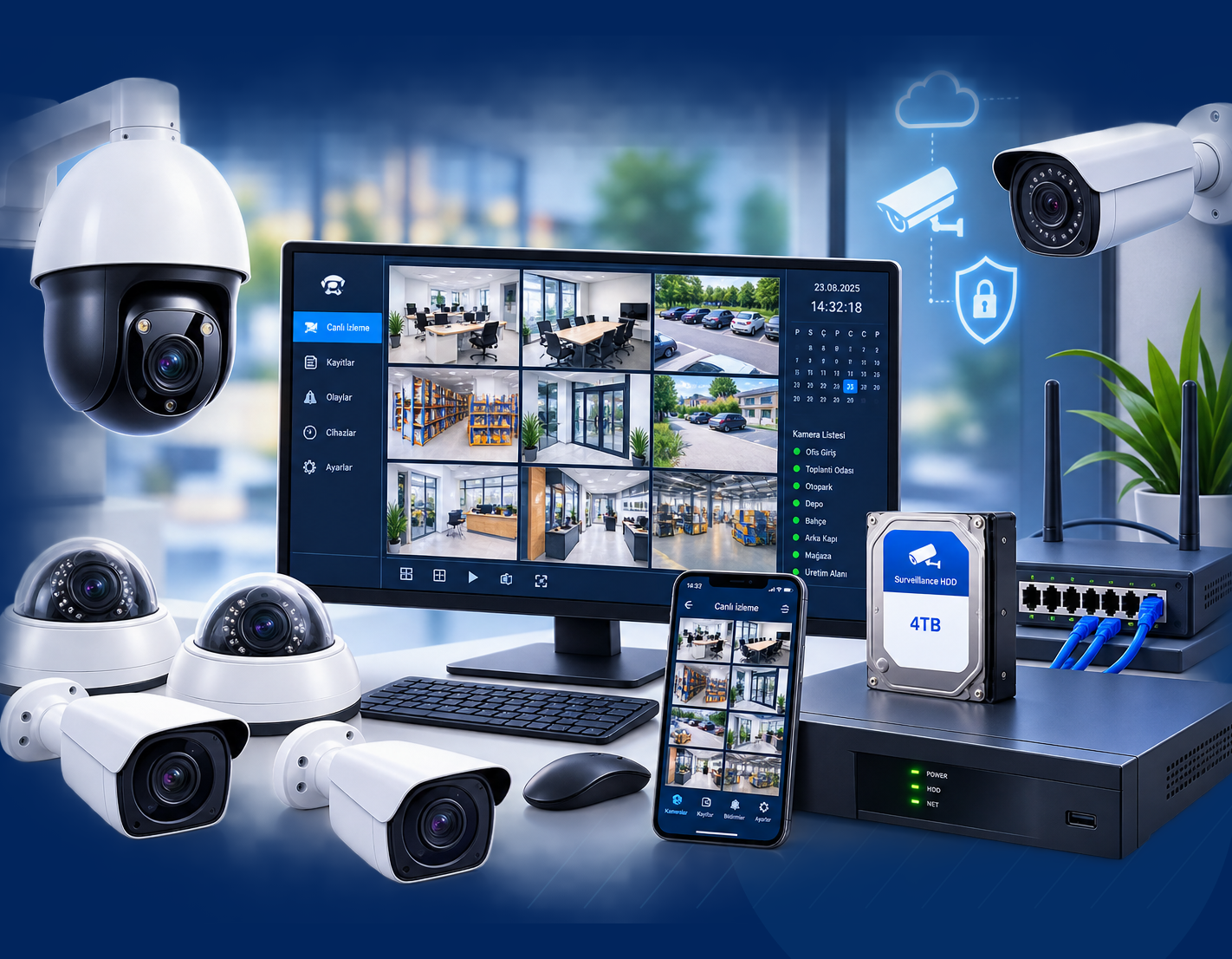 IP güvenlik kamera ve NVR kayıt sistemi kurulumu - ColdNet Bilişim